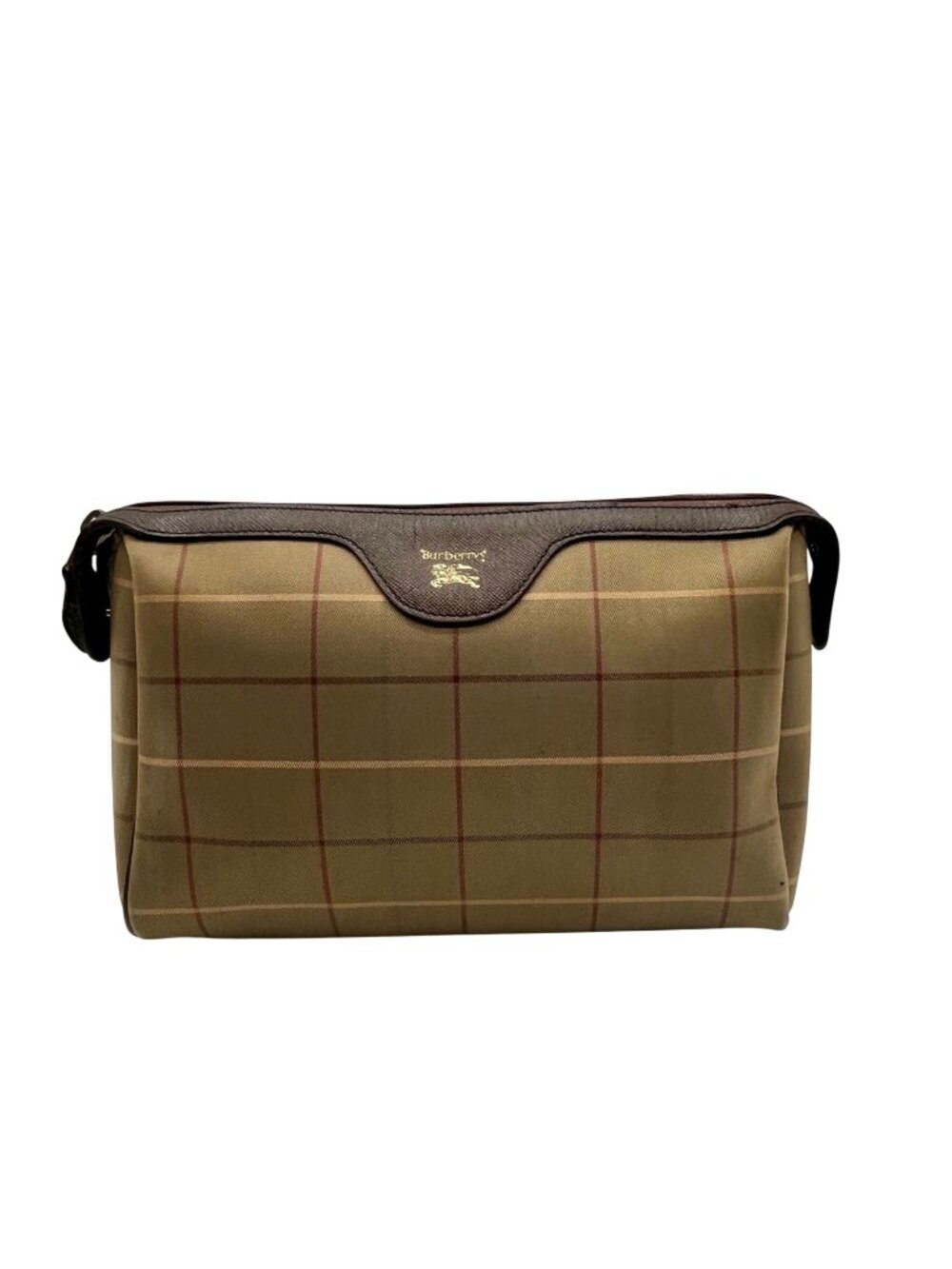 Burberrys Vintage Nova Check Canvas Zip Pouch
